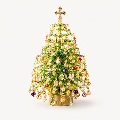 🎄✨Handmade Elegant Beaded Mini Christmas Tree | Collectible Premium Holiday Decor Kit