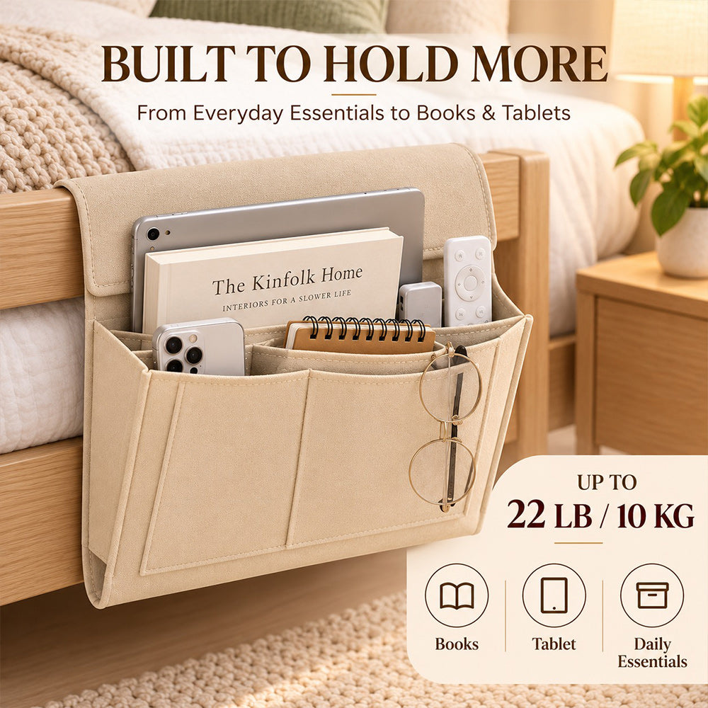 🛏️ Bedside Storage Caddy – Keep Your Space Organized