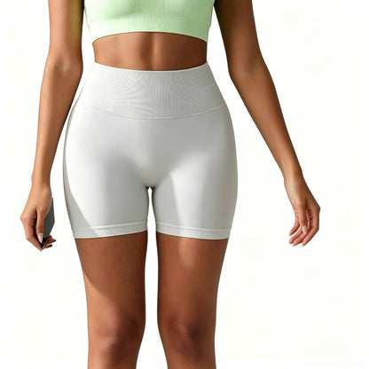 High Waisted Scrunch Butt Yoga Shorts | Seamless Tummy Control Gym Shorts