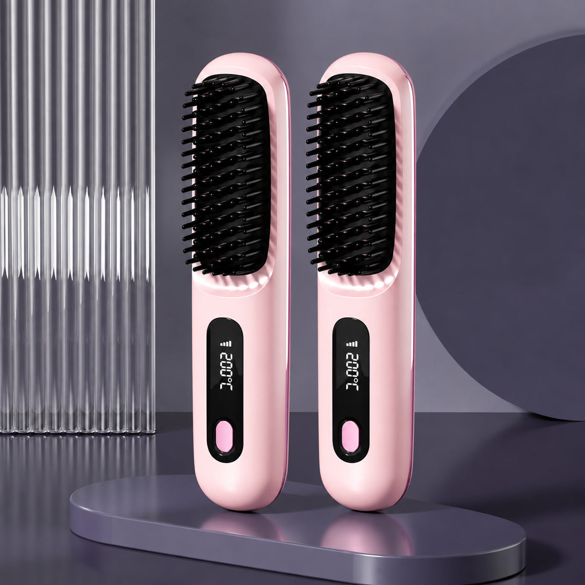 Cordless Portable Heated Straightening Brush