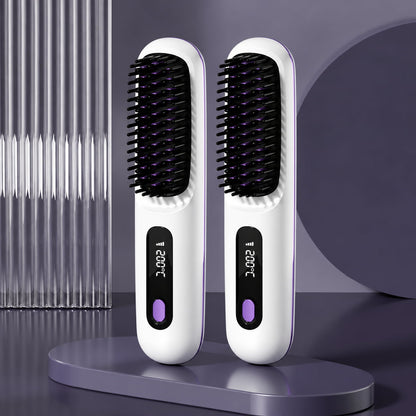 Cordless Portable Heated Straightening Brush