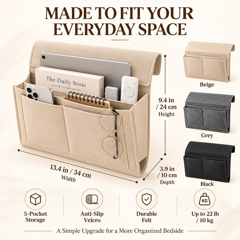 🛏️ Bedside Storage Caddy – Keep Your Space Organized