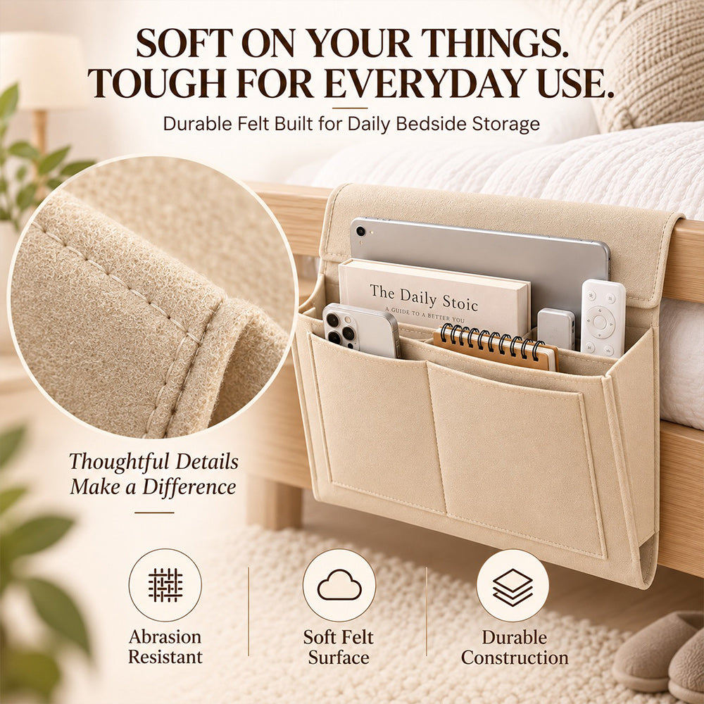 🛏️ Bedside Storage Caddy – Keep Your Space Organized