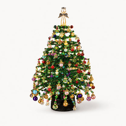 🎄✨Handmade Elegant Beaded Mini Christmas Tree | Collectible Premium Holiday Decor Kit