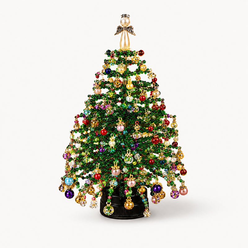 🎄✨Handmade Elegant Beaded Mini Christmas Tree | Collectible Premium Holiday Decor Kit