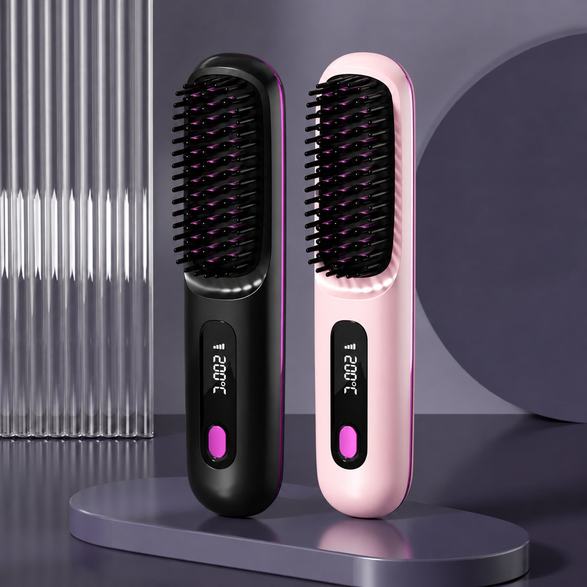 Cordless Portable Heated Straightening Brush