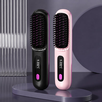 Cordless Portable Heated Straightening Brush