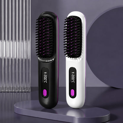 Cordless Portable Heated Straightening Brush