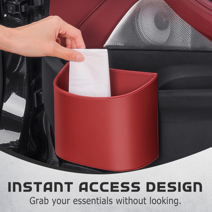 Leather Car Cup Holder & Organizer – Extra Storage for Drinks, Phone & Essentials