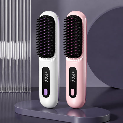 Cordless Portable Heated Straightening Brush